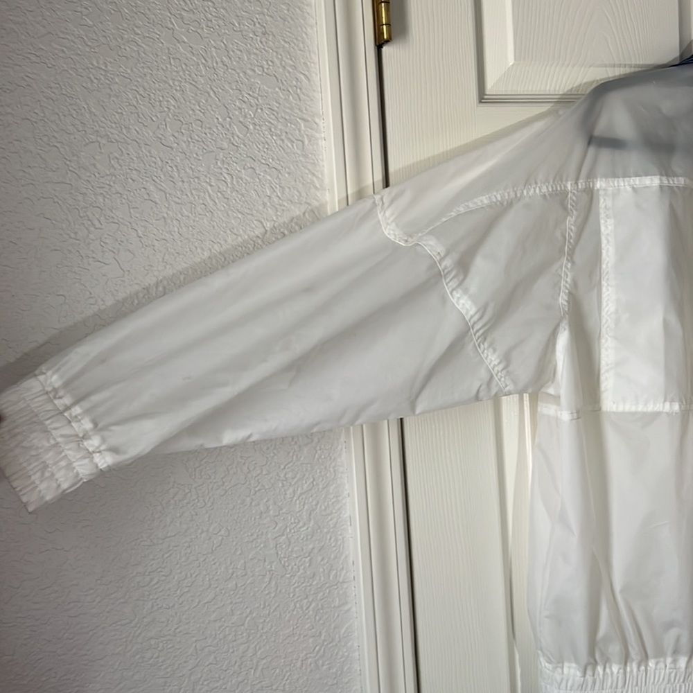 VINTAGE Haband! Ford‎ Automotive V8 Club Nylon Windbreaker Jacket White, Sz L - Picture 6 of 9